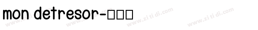 mon detresor字体转换
